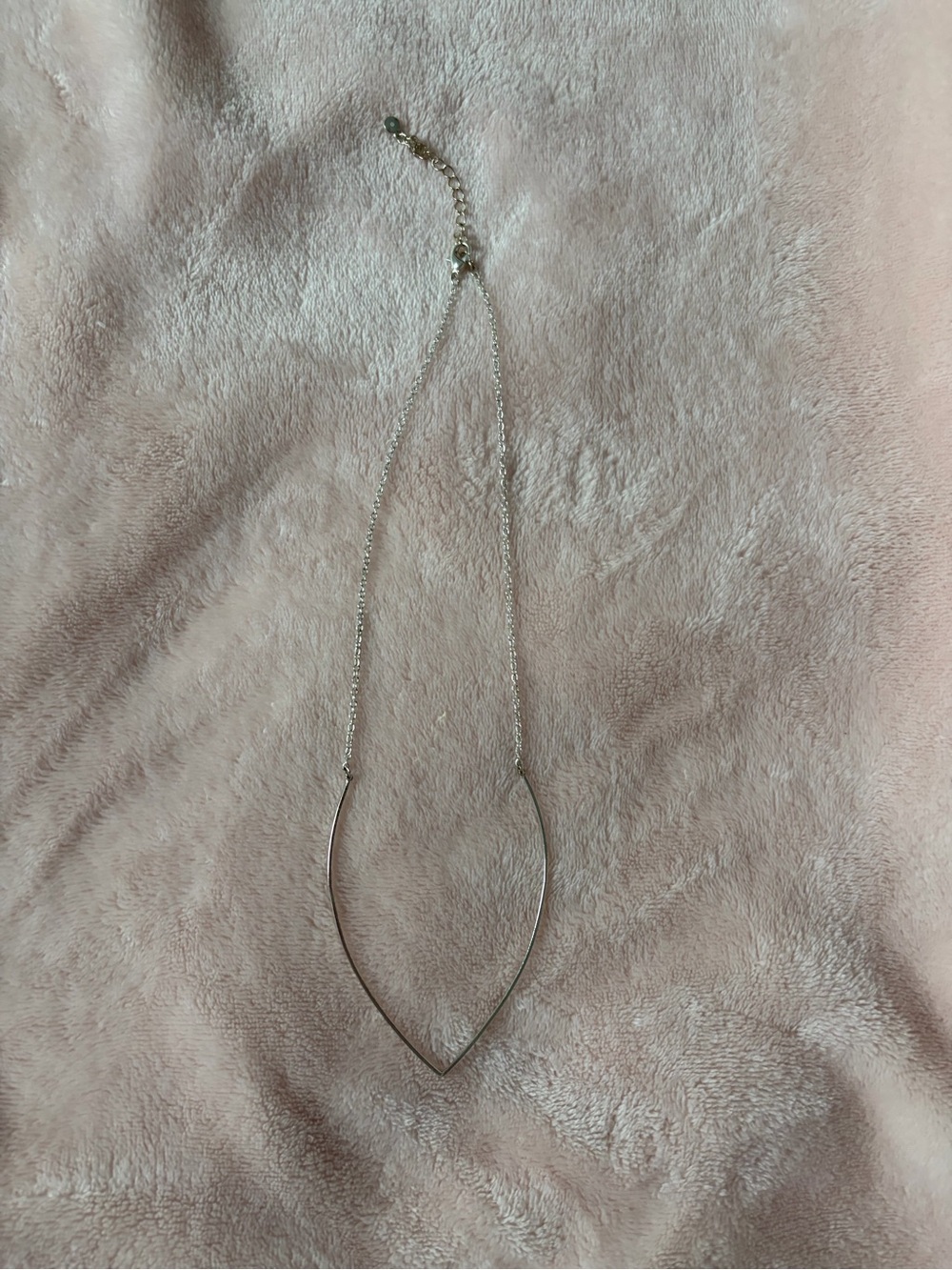 Silver V necklace